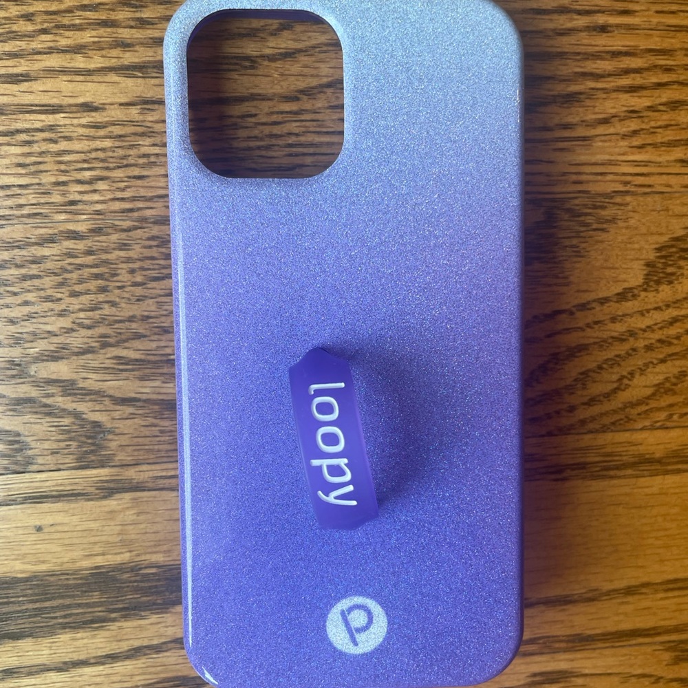 Sparkle Purple Ombré Loopy Case for iPhone 12 Pro